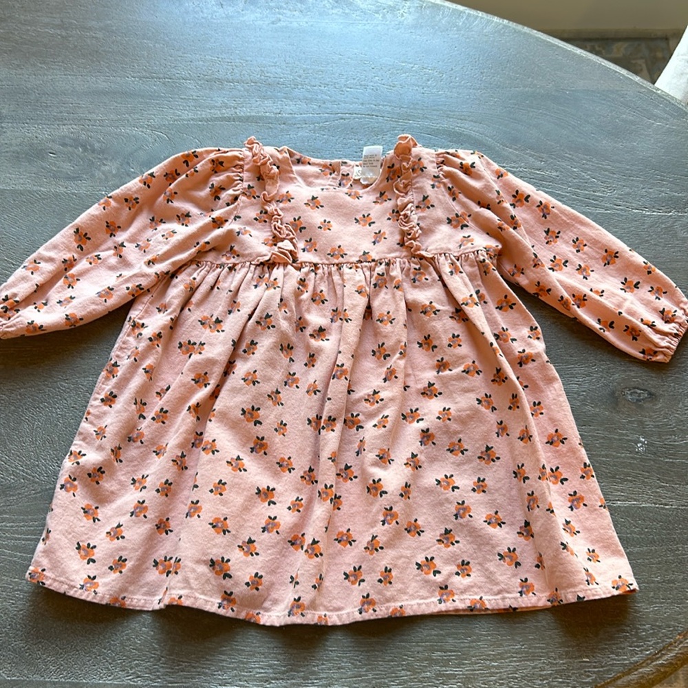 Fall dress, pink and orange size 3T. Runs on short side